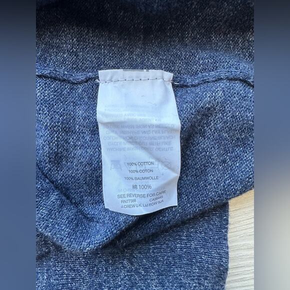 J. Crew 100% Cotton Crew Neck Pullover Sweater Size L Navy - Picture 4 of 7